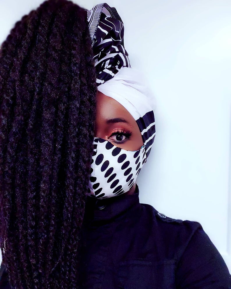 A fashion face mask by Akese Style Lines