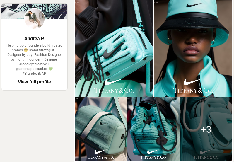AI and fashion, Pascaul's interpretations of the Tiffany X Nike collaboration