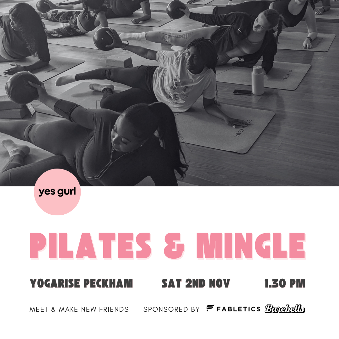 Pilates & Mingle invite